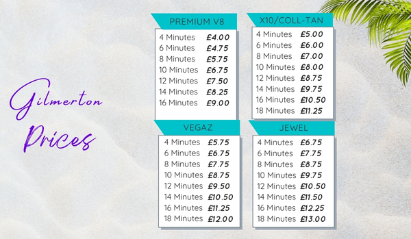 Gilmerton sunbed prices