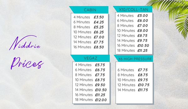 Niddrie sunbed prices