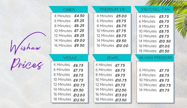 Wishaw sunbed prices